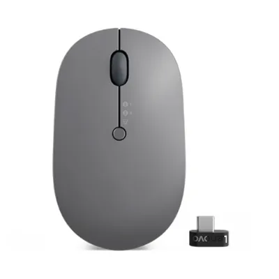 Produktbild von Lenovo Go Multi-Device, Beidhändig, Optisch, RF Wireless + Bluetooth, 2400 DPI, Schwarz, Grau