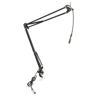 Produktbild von Vonyx TS05, Desktop-Mikrofonständer, Schreibtisch-Montagebasis, Schwarz, 950 g