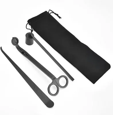 Productafbeelding van 3-in-1 Kaarsenaccessoireset voor Kaarsliefhebbers – Lontschaar, Kaarsenblusser en Lontspatel