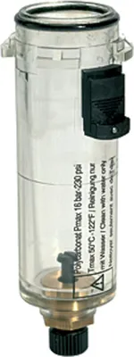 Produktbild von Riegler Polycarbonatbehälter mit Handablassventil, BG 1, G 1/4, G 3/8