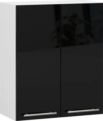 Immagine prodotto di Pensile da cucina 60 cm VERMINA - bianco / nero lucido