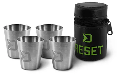 Produktbild von 4 Becher für Schnaps Edelstahlbecher Set