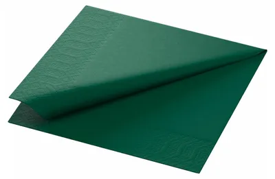 Immagine prodotto di Tovaglioli Duni verde cacciatore 33x33cm 3 veli 250 pezzi