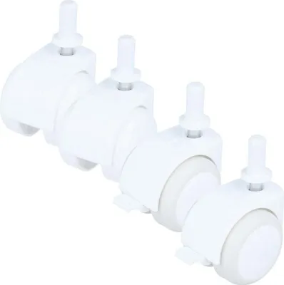 Produktbild von Set mit 4 Baby-Führungsrädern – Möbelräder – leichtgängig – weiß