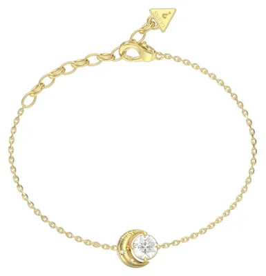 Produktbild von Guess JUBB06234JWYGL Damen Armband Mond Edelstahl Gold weiß 21 cm