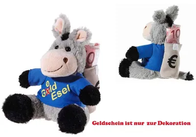 Produktbild von Heunec Kuscheltier Esel mit Geldrucksack