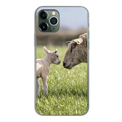 Produktbild von MuchoWow® Handyhülle Schutzhülle Hülle für iPhone 11 Pro Schafe - Gras - Lamm Silikon Softcase Handy Hülle - Handy