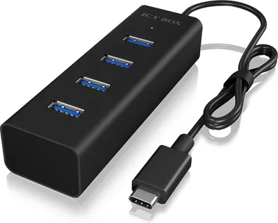 Zdjęcie produktu dla Icy Box ICY BOX IB-HUB1409-C3 USB 3.2 Gen 1 (3.1 Gen 1) Type-C 5000 Mbps Czarny