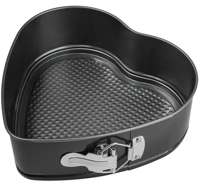 Herz-Springform 23 cm, antihaftbeschichtet, schwarz