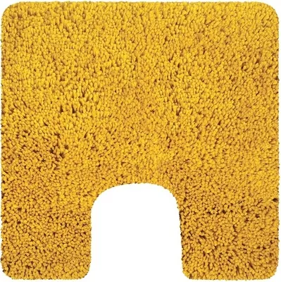 Produktbild von Spirella Badteppich Badematte Duschvorleger Mikrofaser Hochflor | flauschig | rutschhemmend | geeignet für Fußbodenheizung | 55x55 cm | Safran