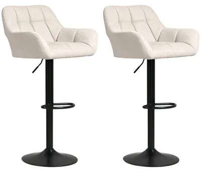 Produktbild von HOMCOM Barhocker 2er-Set Tresenhocker Höhenverstellbar Drehbar im Retro-Design