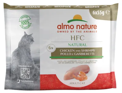 Produktbild von Almo Nature 5852, Adult, jede Rasse, Huhn, Garnele, 330 g, Ohne künstliche Farbstoffe