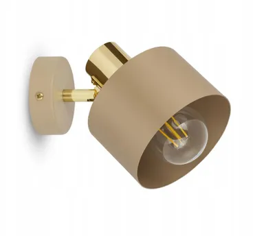Produktbild von LUXOLAR - LED Wandleuchte Beige/Gold E27 60W - Wandlampe Innen Schwenkbar für Wohnzimmer, Küchen - Wandbeleuchtung, Klassisches Design