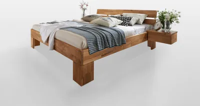 Produktbild von NXT Bett Doppelbett 180x200 Wildeiche massiv geölt