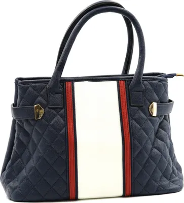 Produktbild von Damenhandtasche  verschiedene Farben mit Schultergurt Modell Valencia Farbe: Blue/ White / Blue Hersteller: Sonderpostendiscount Materialzusammensetzung: Kunstleder,Syntetik