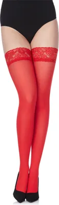 Image de Merry Style Femme Microfibre 40 DEN Bas avec Dentelle MS 791 (Rouge-791, XS-S (32-38))