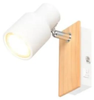 Image de TRIO Reality R81981731 PIERRE Applique murale avec interrupteur, 1xGU10, blanc mat