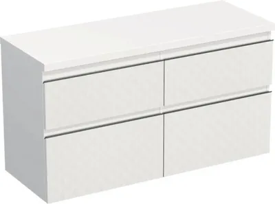 Produktbild von Jungborn Waschtischunterschrank TRENTA BxHxT 116,7 x 64,6 x 44,5 cm Frontfarbe weiß matt TRE DESK 120D 4Z B B073