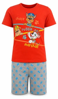 Produktbild von Paw Patrol Chase Kinder Jungen Schlafanzug Pyjama kurz Nachtwäsche 98-128 - Weiss, 104