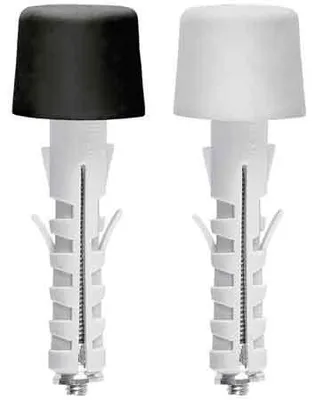 Immagine prodotto di TASSELLO CON FERMAPORTA 'AY' Ø 12x45 mm - Colore nero Ø 30 mm