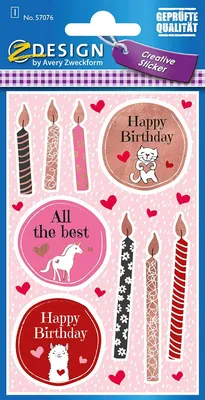 Produktbild von AVERY Zweckform ZDesign Sticker "Happy Birthday" 19 Sticker