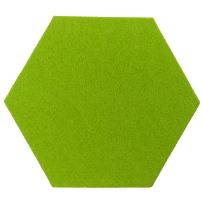 Productafbeelding van Vilt-kurk hexagon 15 x 17 cm, decoratief paneel, groen