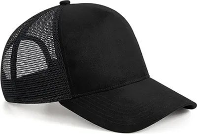 Produktbild von Beechfield B643 | Suede Snapback Trucker - Snapback-Verschluss - Farbe: Black - Größe: One Size