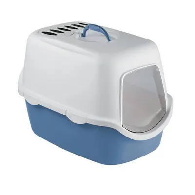 Obrázek produktu pro STEFANPLAST CATHY Filtr krytá modrá-bílá kočičí toaleta s filtrem 56x40x40cm, 99730
