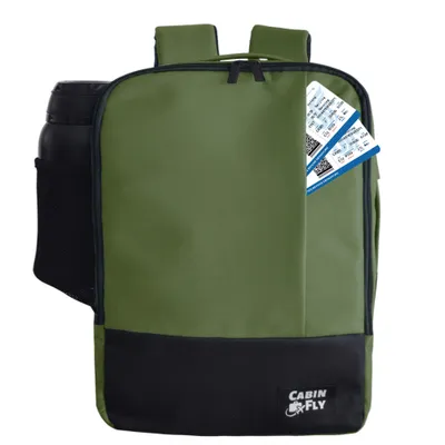 Immagine prodotto di CabinFly Bellanca Zaino Bagaglio a mano 40x30x15cm Borsa riempimento sottosedile SAS, Finnair KLM, Air France, British Airways, Iberia, 40x30x15 cm Khaki