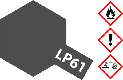 Produktbild von LP-61 Metallic Grau matt 10ml Kunstharzfarben