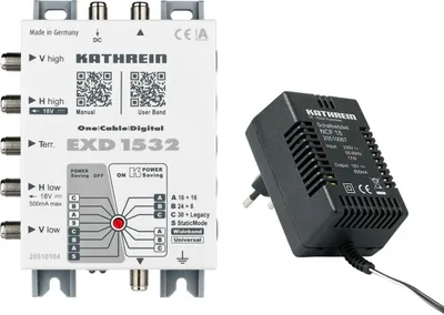 Obrázek produktu pro KATHREIN Jednokabelový multiswitch, 2 výstupy, 32 účastníků, kaskádovatelný, EXD 1532