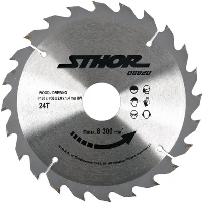 Produktbild von Hartmetall-Kreissägeblatt 160 mm, 24 Zähne, 30 mm Bohrung