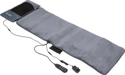Immagine prodotto di Tappetino massaggiante - Corpo intero - 9 livelli - 24 W - Funzione riscaldamento - Cuscino cervicale rimovibile - Cuscino ad aria per la vita - Grigio