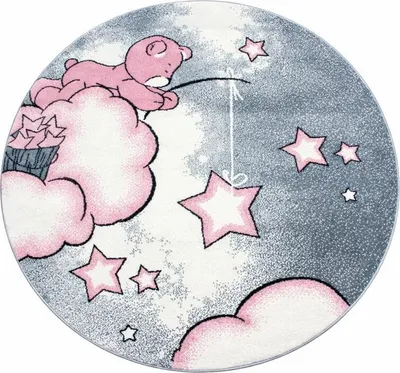 Obrázok produktu pre 160x160 (priemer) kruh Kusový koberec Kids 580 pink kruh