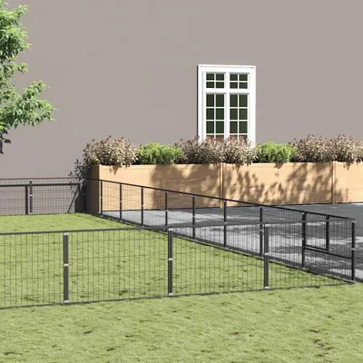 Obrázok produktu pre vidaXL Psia búda čierna 81 m² Oceľ