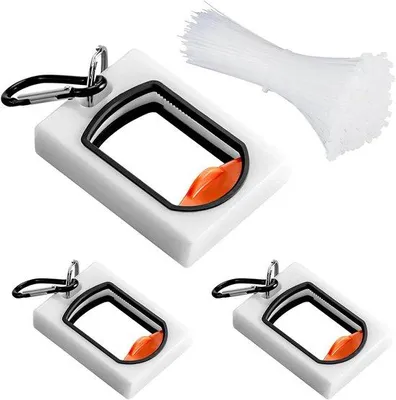 Produktbild von Kabelbinder-Set 3-teilig weiß mit 300 Bindern, Kabelorganizer