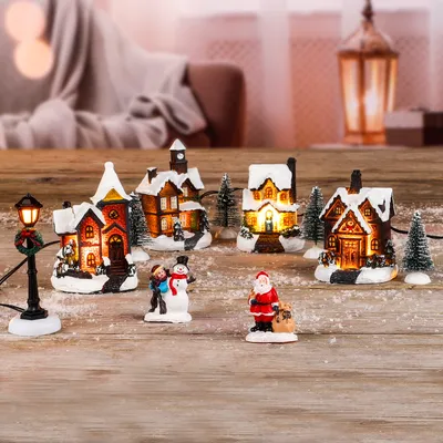 Produktbild von Weihnachtsstadt LED Beleuchtung Weihnachtsdorf Weihnachtsszene Dekoration Deko