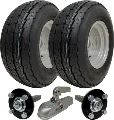 Produktbild von 20.5x8.00-10 Trailer Kit Hochgeschwindigkeitsfelgen mit Straßenzulassung, Achsstummel und Gusskupplung