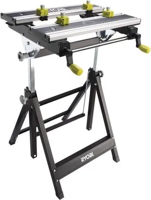 Produktbild von Werkbank, Ryobi RWB03, Aluminium, Faltbar, Höhenverstellbar, 600 x 570 x 760 mm, Inkl. 4 Spannbacken & Schlüssel