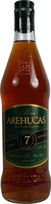 A bottle of Arehucas Rum Selecto 7 Años.