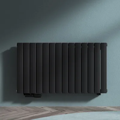 Produktbild von doporro Design Badheizung 108x60cm Anthrazit Paneelheizkörper Zweilagig Vertikal Mittelanschluss Badheizkörper Ohne Heizstab FV