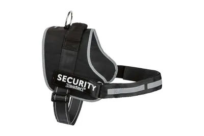Produktbild von Reflektierendes Hundegeschirr in Schwarz, Größe L, verstellbar, für Brustumfang 70-86 cm