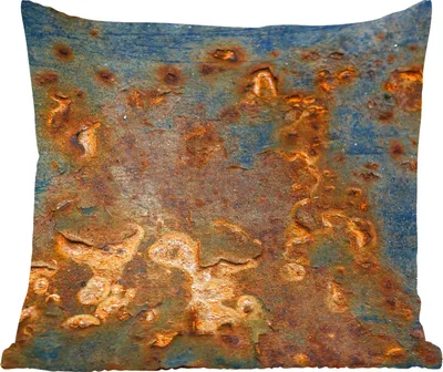 Produktbild von MuchoWow® Zierkissen Sofakissen Wohnzimmer Dekokissen 45x45 cm Rost - Gelb - Blau - Schlafpolster - Polster für das Sofa