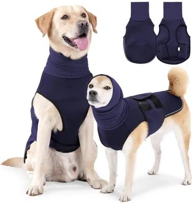 Immagine prodotto di Giacca rassicurante per cani con cappuccio e strisce riflettenti