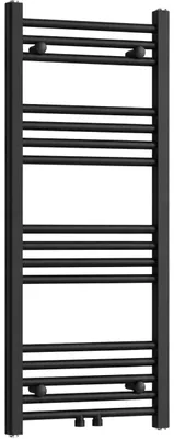 Productafbeelding van Badkamerradiator Benito - centrale aansluiting 50mm/zijdelingse aansluiting - 343 W - mat zwart - 1000x450 mm