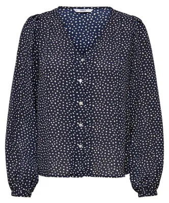 Produktbild von ONLY Langarm Bluse Print Muster V-Neck Business Tunika Top ONLSONJA Größe: S