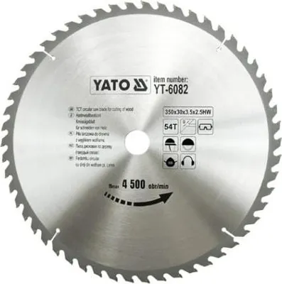 Zdjęcie produktu dla Yato YT-6082, Plastik, Drewno, 35 cm, 3 cm, Tungsten Carbide Tipped (TCT), 2,5 mm, 4500 RPM