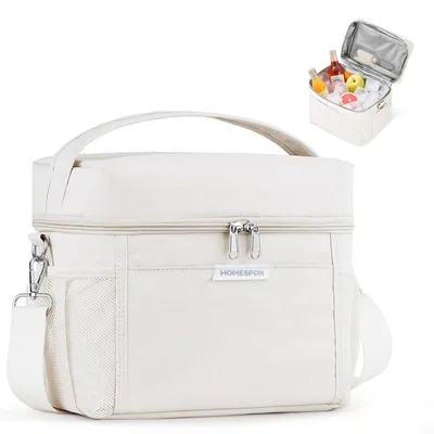 Produktbild von Kühltasche Isoliert Faltbar Lunchtasche 8.5L/15L Beige