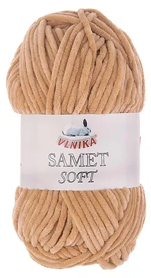 100g Strickgarn Samet Soft Chenille-Strickgarn Samtwolle Strickwolle beige