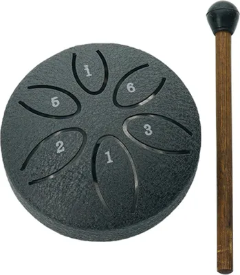 Produktbild von Stahlzungentrommel 3 Zoll 6 Töne Percussion-Instrument Balmy Drum mit Trommelschlägeln für Meditation Yoga Anfänger Hauptfachstudierende Familie Freunde Weihnachten